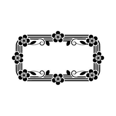 Elegant Floral Frame, Vintage Element - Decorative