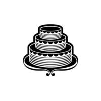 Elegant Layered Cake Minimalist Celebration vector