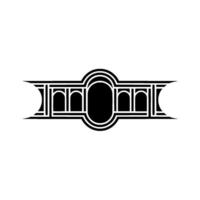 Geometric Deco Emblem, Vintage Style, Minimalist, Symmetry vector