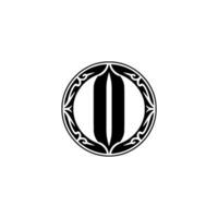 Ornate Circular Emblem, Vintage Tribal vector