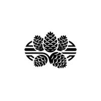 Geometric Pine Emblem, Minimalist Winter Symbol vector
