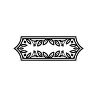 Elegant Botanical Border, Vintage Style, Scroll vector