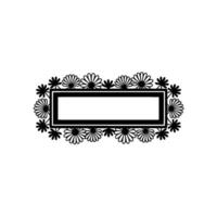 Floral Frame Border, Minimalist , Elegant Outline vector