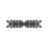 Elegant Leaf Border, Minimalist , Decorative Element, Leaves vector