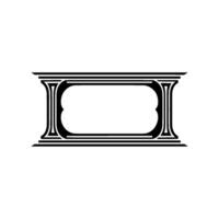 Geometric Window Frame, Art Deco Style, Minimalist vector