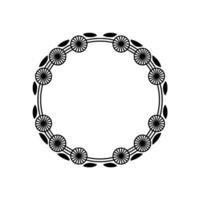 Geometric Wheel Frame, Minimalist , Circular Motif vector
