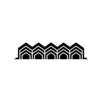 Geometric Skyline Silhouette, Minimalist Architecture Emblem vector