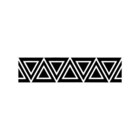 Geometric Deco Border, Minimalist Pattern, Triangles vector