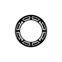 Geometric Circle Emblem, Minimalist , Modern, Monochrome vector