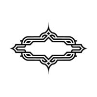 Intricate Geometric Frame, Elegant Ornament, Vintage vector