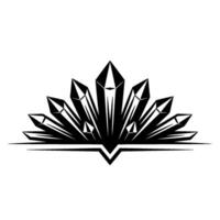 Geometric Crystal Burst Minimalist Emblem vector