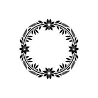 Elegant Floral Wreath, Vintage , Minimalist Frame vector
