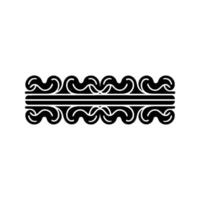 Elegant Repeating Wave Border, Vintage Style vector
