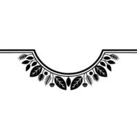 Stylized Leaf Border, Minimalist , Organic Motif vector