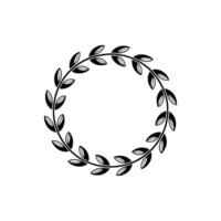 Elegant Olive Branch Wreath, Minimalist, Laurel vector