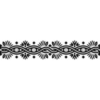 Stylized Black Border, Intricate Wave Pattern, Decorative Element vector
