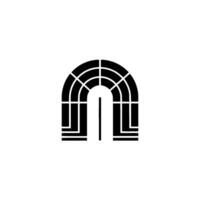Geometric Archway, Minimalist , Modern Emblem, Structure vector