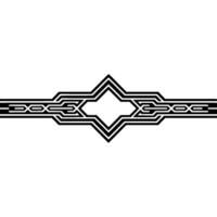 Geometric Deco Border, Elegant Division, Stylized Pattern vector