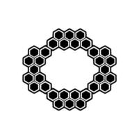 Geometric Honeycomb Circle, Minimalist vector