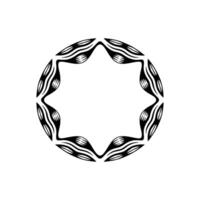 Geometric Tribal Frame, Minimalist , Circular Motif, Pattern vector