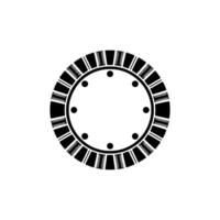 Minimalist Circular Gear - Modern vector