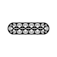 Geometric Shell Motif, Minimalist , Elegant Symmetry vector