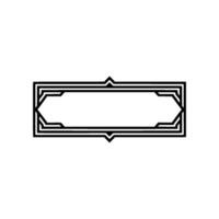 Art Deco Frame, Geometric Elegance, Minimalist, Luxury vector