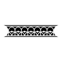 Geometric Border, Art Deco Style, Elegant Division vector