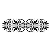 Elegant Floral Border, Vintage Element, Radial vector