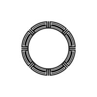Geometric Circle Ornament, Minimalist , Circular Motif, Line vector