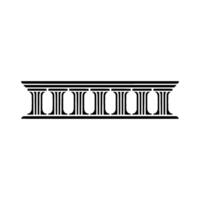 Geometric Classical Column Border, Elegant vector