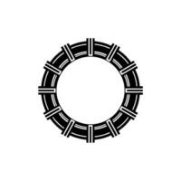 Geometric Ring, Minimalist , Circular Emblem vector