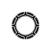 Geometric Circle Emblem,Minimalist , Circular Motif, Flat vector
