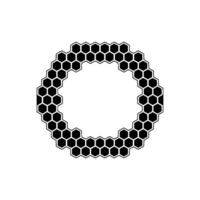 Geometric Hexagon Frame, Minimalist, Circle vector