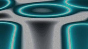 Abstract Digital Art Hypnotic Glowing Cyan Shapes and Grainy Texture Pattern Motion Background video