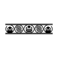 Ancient Greek Scroll Border, Stylized vector