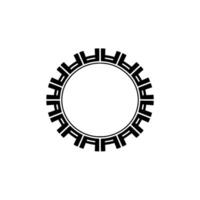 Geometric Circle Frame,Minimalist , Circular Motif, Template vector