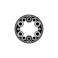 Circular Gear System, Minimalist , Industrial Concept vector