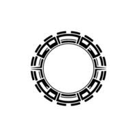 Geometric Circle Frame, Minimalist , Circular Motif - Template vector