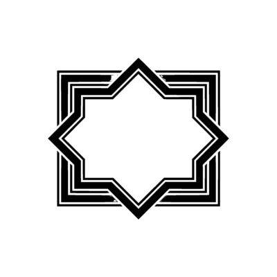 Geometric Star Frame, Modern Minimalist