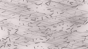 Abstract Geometric Pattern Animation with Overlapping Lines and Scattered Elements - Minimalist Motion Background Loop video