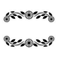 Elegant Floral Border, Vintage , Decorative Element - Linear vector