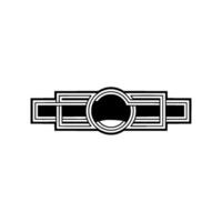 Art Deco Emblem Geometric Luxury, Shadowed Depth vector