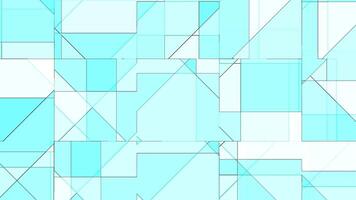 Dynamic Abstract Geometric Pattern Animation Overlapping Blue and White Shapes and Lines Creating a Modern, Shifting Visual Background video