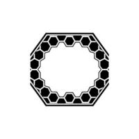 Geometric Hexagonal Frame, Minimalist, Abstract vector