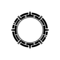 Geometric Portal, Stylized Ring, Minimalist, Circle vector