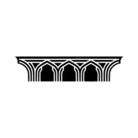 Gothic Archway Silhouette, Minimalist - Architecture vector