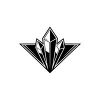 Geometric Crystal Emblem, Modern Minimalist vector