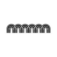 Geometric Archway, Streamlined , Retro Modernity vector