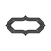 Geometric Deco Frame, Elegant Outline, Subtle Gradient vector